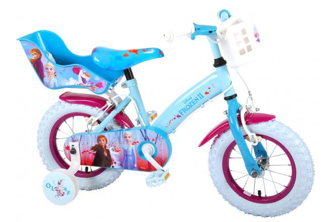 Disney Frozen 2 Children's Bicycle - Girls - 12 inch - Blue / Purple - 2 Hand brakes