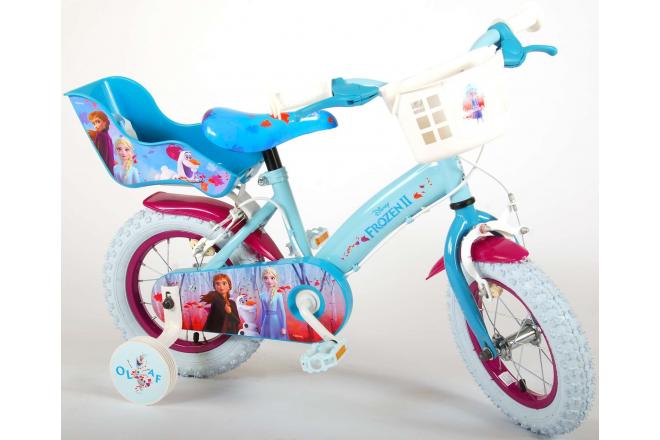 Disney Frozen 2 Children's Bicycle - Girls - 12 inch - Blue / Purple - 2 Hand brakes