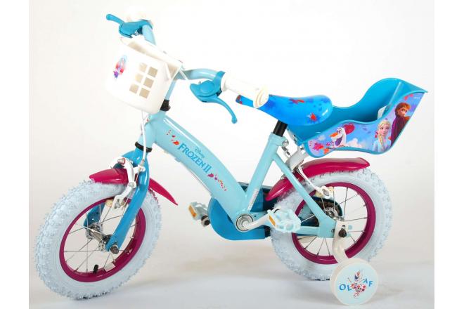 Disney Frozen 2 Children's Bicycle - Girls - 12 inch - Blue / Purple - 2 Hand brakes