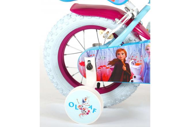 Disney Frozen 2 Children's Bicycle - Girls - 12 inch - Blue / Purple - 2 Hand brakes