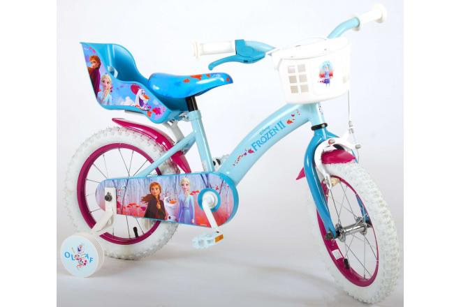 Disney Frozen 2 Children's Bicycle - Girls - 14 inch - Blue / Purple