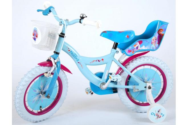 Disney Frozen 2 Children's Bicycle - Girls - 14 inch - Blue / Purple - 95% assembled