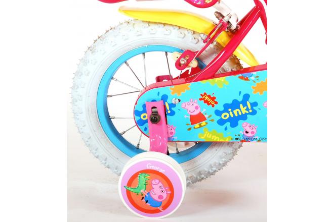 Peppa Pig Children's Bicycle - Girls - 12 inch - Pink - 2 Handbrakes