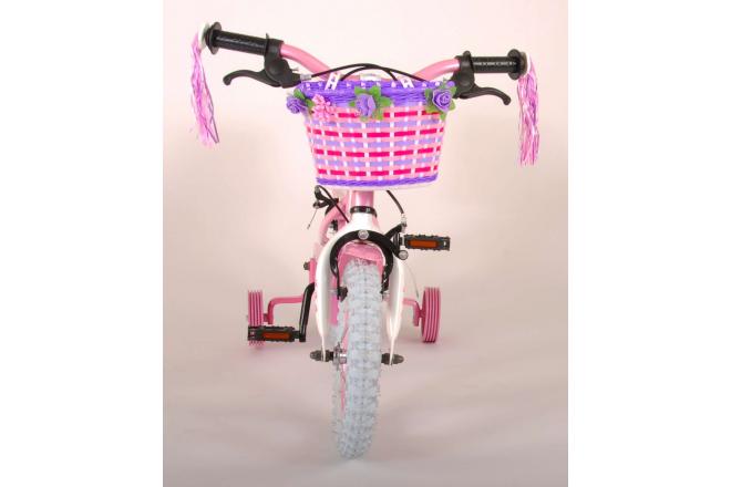 Volare Rose Children's Bicycle - Girls - 12 inch - Pink - 2 hand brakes