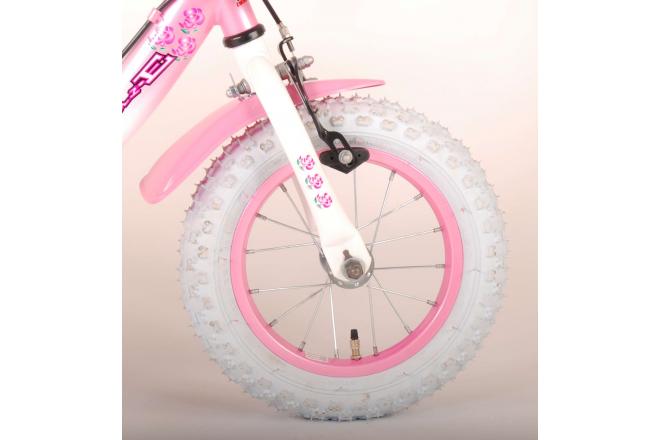 Volare Rose Children's Bicycle - Girls - 12 inch - Pink - 2 hand brakes