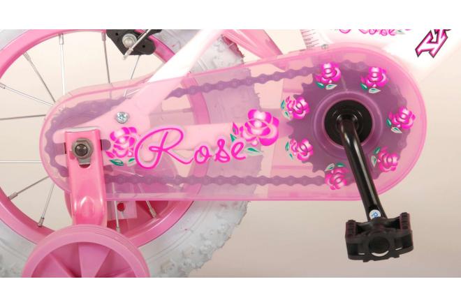 Volare Rose Children's Bicycle - Girls - 12 inch - Pink - 2 hand brakes