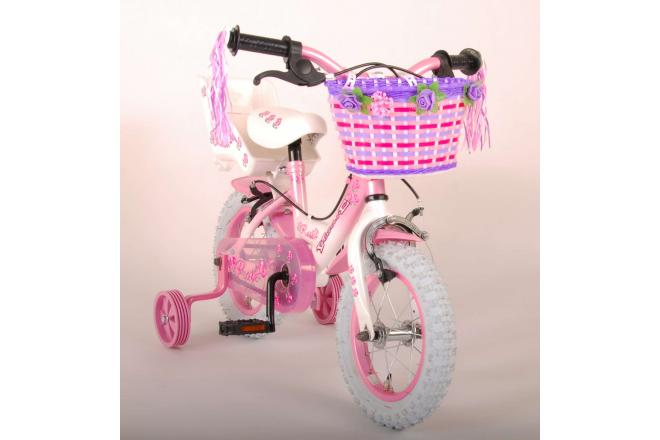 Volare Rose Children's Bicycle - Girls - 12 inch - Pink - 2 hand brakes