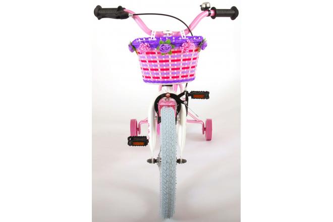 Volare Rose Children's Bicycle - Girls - 16 inch - Pink White - 95% assembled