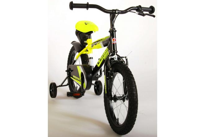 Volare Sportivo Children's Bicycle - Boys - 16 inch - Neon Yellow Black - 95% assembled