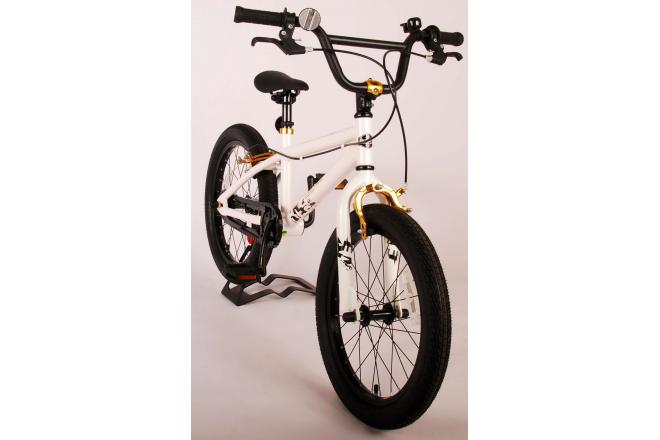 Volare Cool Rider Children's Bicycle - Boys - 18 inch - White - two handbrakes - 95% assembled - Prime Collection