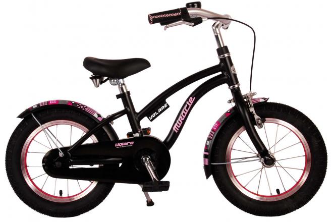 Volare Miracle Cruiser children's bike - Girls- 14 inch - Matt Black - Prime Collection