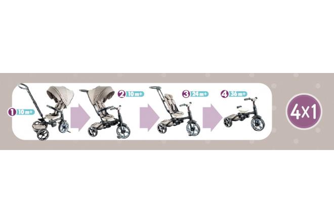 Qplay Tricycle Prime 4 in 1 - Boys and Girls - Blue