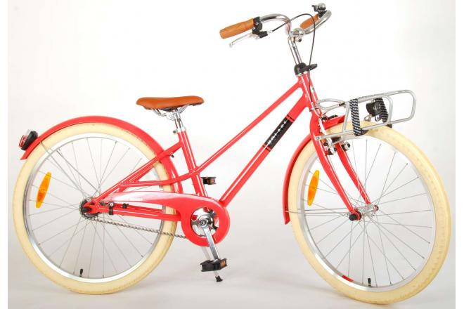 Volare Melody Children's bicycle - Girls - 24 inch - Coral red - Prime Collection