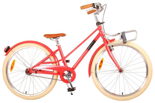 Volare Melody Children's bicycle - Girls - 24 inch - Coral red - Prime Collection