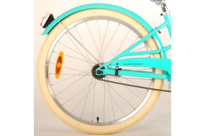 Volare Melody Children's bicycle - Girls - 24 inch - Turquoise - Prime Collection