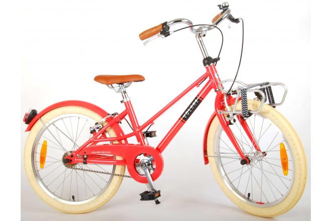 Volare Melody Children's bicycle - Girls - 20 inch - pastel red - two handbrakes - Prime Collection