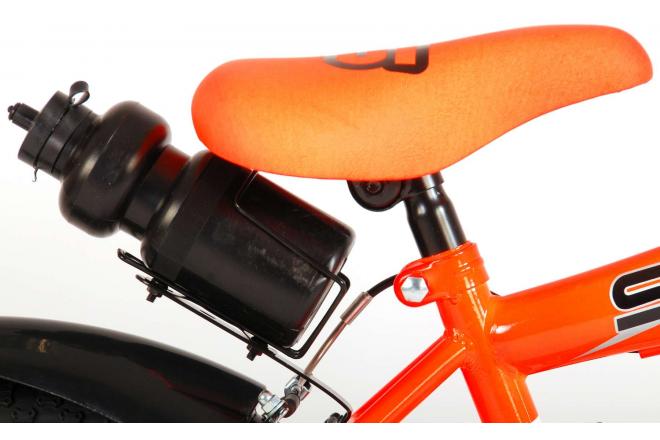 Volare Sportivo Children's Bicycle - Boys - 16 inch - Neon Orange Black - Two handbrakes - 95% assembled