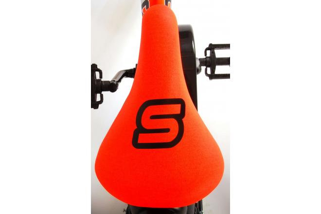 Volare Sportivo Children's Bicycle - Boys - 16 inch - Neon Orange Black - Two handbrakes - 95% assembled