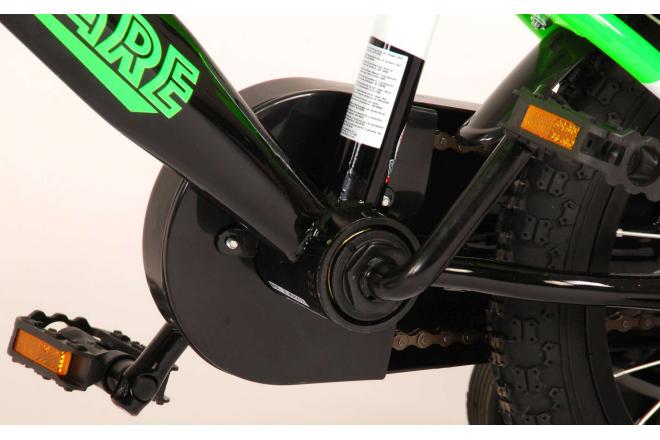 Volare Sportivo Children's Bicycle - Boys - 14 inch - Neon Green Black - Two handbrakes - 95% assembled