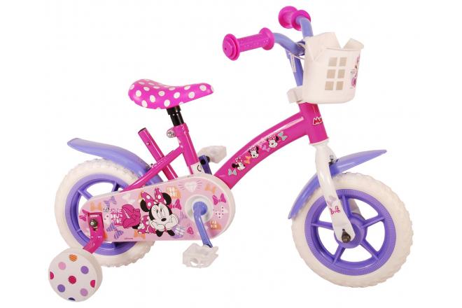 Disney Minnie Cutest Ever! Children's Bicycle - Girls - 10 inch - Pink / White / Purple