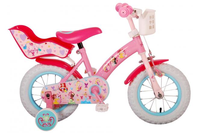 Disney Princess Children's Bicycle - Girls - 12 inch - Pink - Doll's Seat