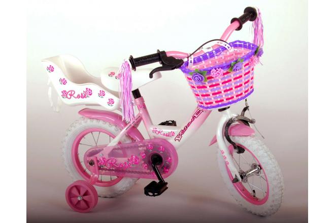 Volare Rose Children's Bicycle - Girls - 12 inch - Pink - 95% assembled