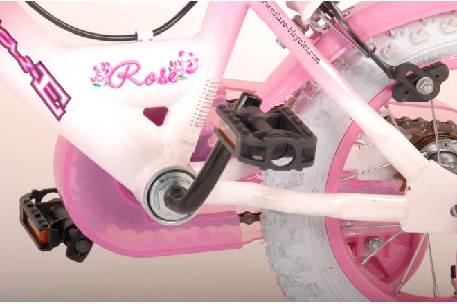 Volare Rose Children's Bicycle - Girls - 12 inch - Pink - 2 hand brakes