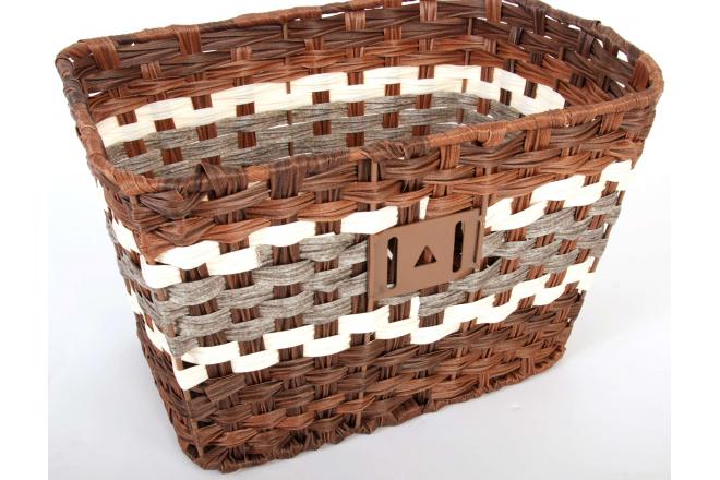 Volare Braided Wicker Bicycle Basket - Large