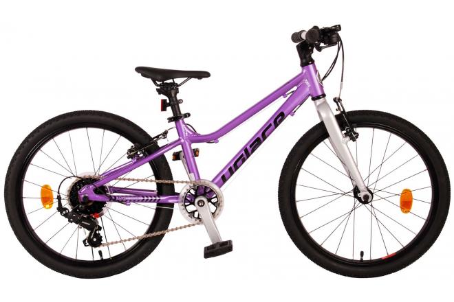 Volare Dynamic Children's Bicycle - Girls - 20 inch - Purple - 2 Hand Brakes - 7 Speed - Prime Collection