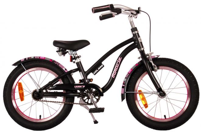 Volare Miracle Cruiser children's bike - Girls - 16 inch - Mat black - Prime Collection