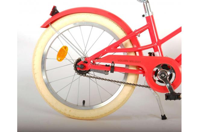 Volare Melody Children's bicycle - Girls - 18 inch - Coral Red - Prime Collection