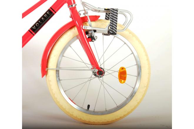 Volare Melody Children's bicycle - Girls - 18 inch - Coral Red - Prime Collection