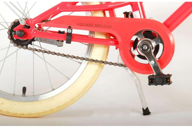 Volare Melody Children's bicycle - Girls - 18 inch - Coral Red - Prime Collection