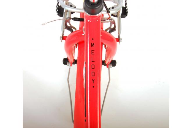 Volare Melody Children's bicycle - Girls - 18 inch - Coral Red - Prime Collection