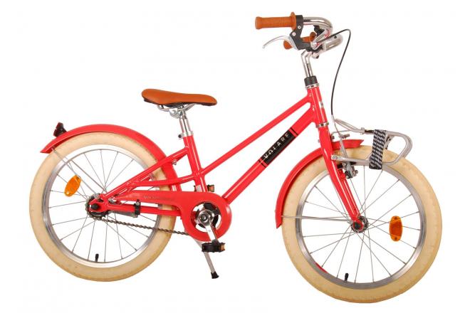 Volare Melody Children's bicycle - Girls - 18 inch - Coral Red - Prime Collection