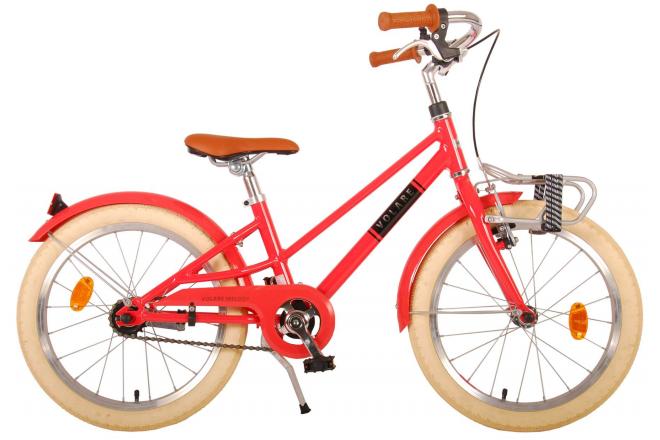 Volare Melody Children's bicycle - Girls - 18 inch - Coral Red - Prime Collection