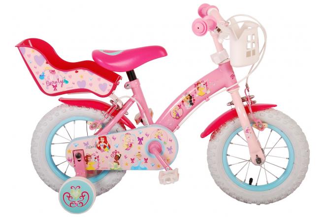 Disney Princess Kids' Bicycle - Girls - 12 inch - Pink - Doll's Seat - Two Hand Brakes