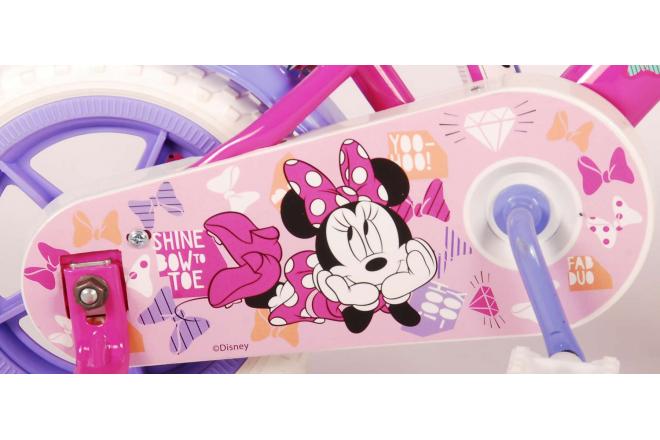Disney Minnie Cutest Ever! Children's Bicycle - Girls - 10 inch - Pink / White / Purple