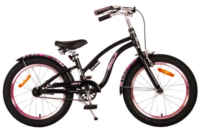 Volare Miracle Cruiser Children's bike - Girls - 18 inch - Matt Black - Prime Collection