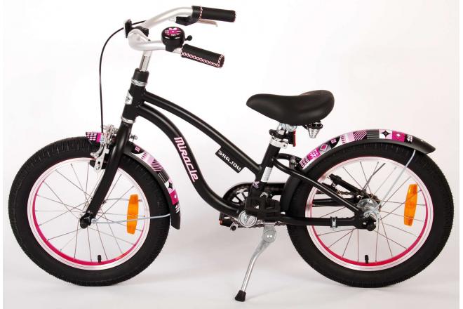 Volare Miracle Cruiser Children's bicycle - Girls - 16 inch - Matt Black - Prime Collection