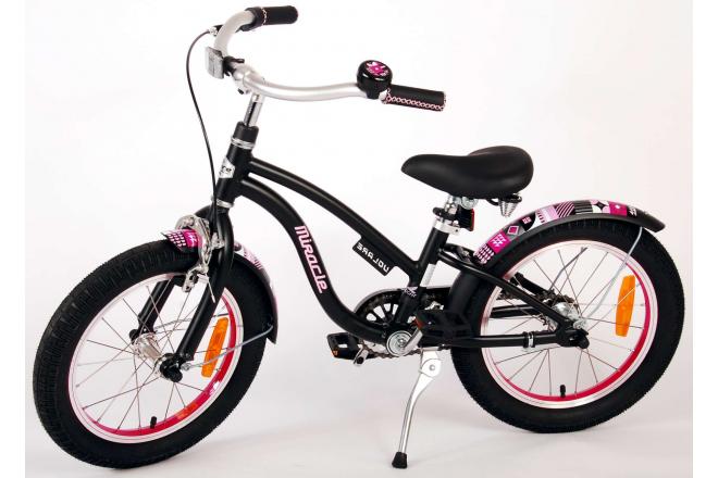 Volare Miracle Cruiser Children's bicycle - Girls - 16 inch - Matt Black - Prime Collection