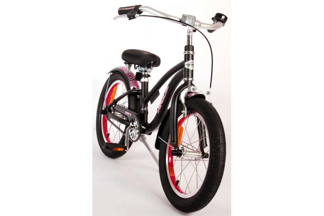 Volare Miracle Cruiser Children's bicycle - Girls - 16 inch - Matt Black - Prime Collection