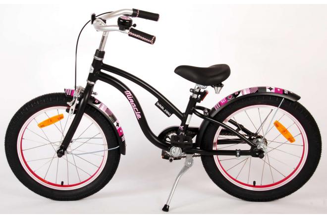 Volare Miracle Cruiser Children's bike - Girls - 18 inch - Matt Black - Prime Collection