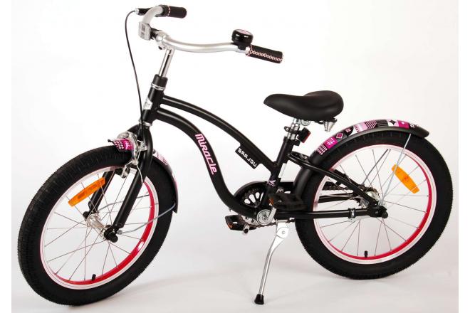 Volare Miracle Cruiser Children's bike - Girls - 18 inch - Matt Black - Prime Collection