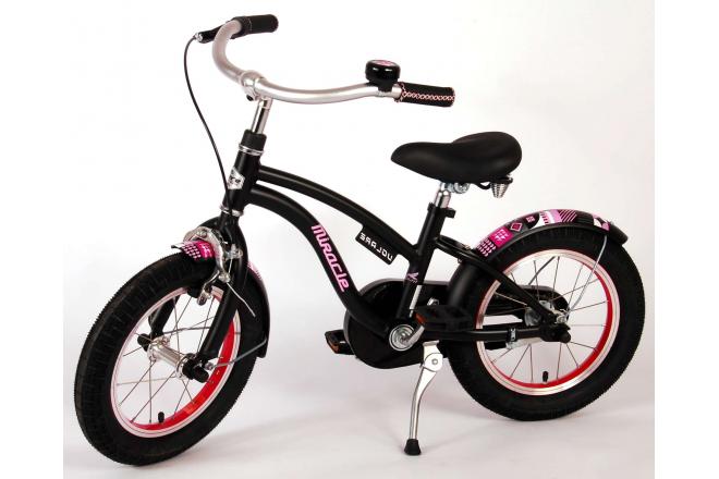 Volare Miracle Cruiser children's bike - Girls- 14 inch - Matt Black - Prime Collection