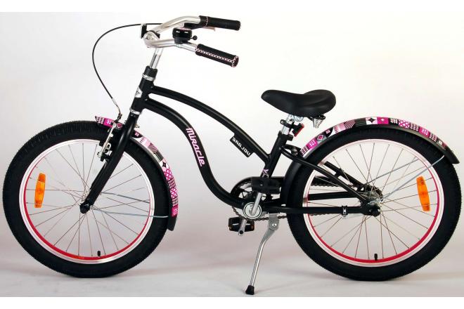 Volare Miracle Cruiser Children's Bicycle - Girls - 20 inch - Matt Black- Prime Collection