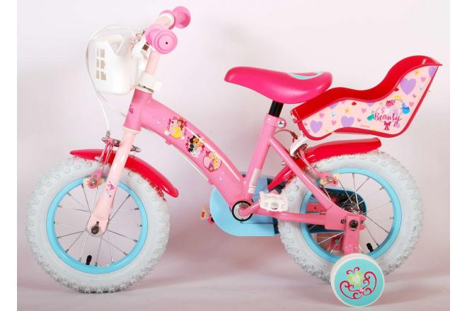 Disney Princess Kids' Bicycle - Girls - 12 inch - Pink - Doll's Seat - Two Hand Brakes