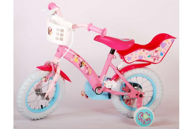 Disney Princess Children's Bicycle - Girls - 12 inch - Pink - Doll's Seat