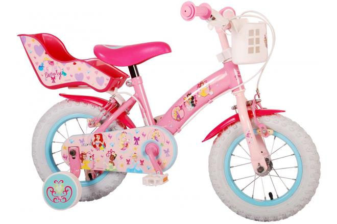 Disney Princess Kids' Bicycle - Girls - 12 inch - Pink - Doll's Seat - Two Hand Brakes