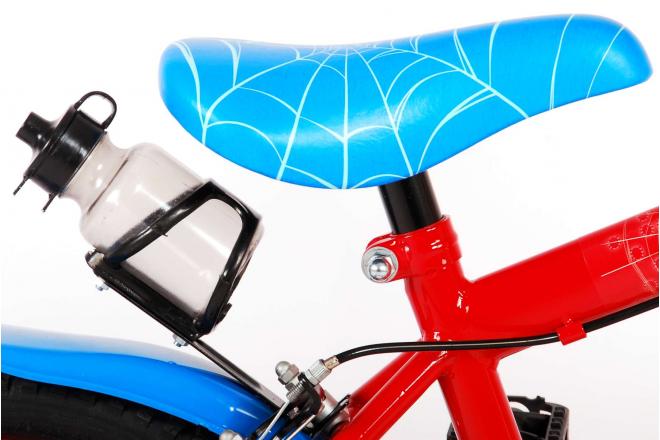 Spider-Man Children's bike - Boys - 14 inch - Red Blue - Two Handbrakes